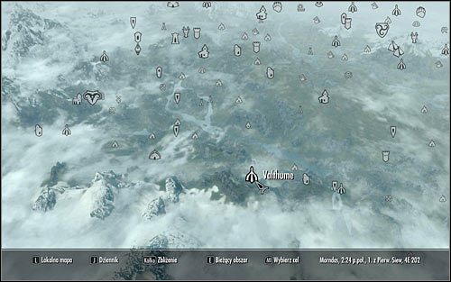 Open the world map and head to the ruins of Valthume, located in the western part of Skyrim (screen above) - Evil In Waiting | Side quests - Side quests - The Elder Scrolls V: Skyrim Game Guide