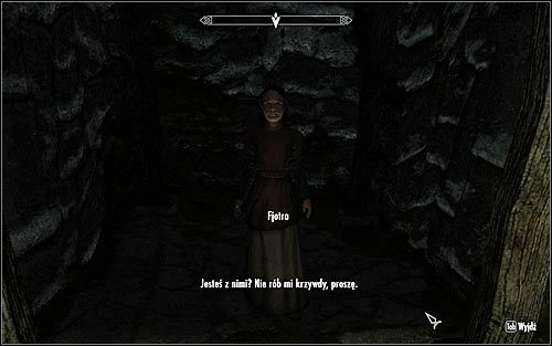 Fjotra is being held inside a cell which you can open with picklocks or by using the key taken from the corpse of the Forsworn Briarheart - The Heart of Dibella | Side quests - Side quests - The Elder Scrolls V: Skyrim Game Guide