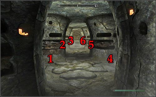 The puzzle will require you to interact with six pillars - Under Saarthal - p. 2 | Side quests - Side quests - The Elder Scrolls V: Skyrim Game Guide