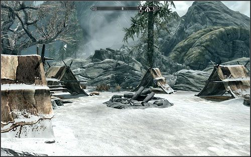 Search the tents to find Daynas Valens Journal in one of them - in accordance with the notes, the man is a researcher willing to investigate the history of Gauldur - Forbidden Legend - p. 1 | Side quests - Side quests - The Elder Scrolls V: Skyrim Game Guide