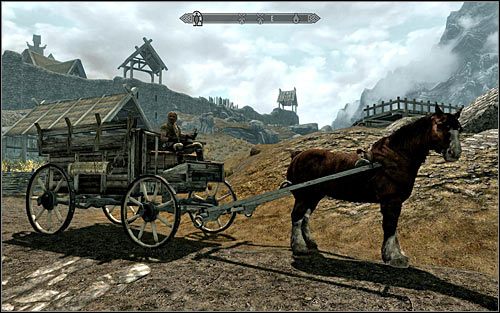 A good way to unlock access to all the major areas of Skyrim is to hire a carriage to take you there - Exploration | Hints - Hints - The Elder Scrolls V: Skyrim Game Guide