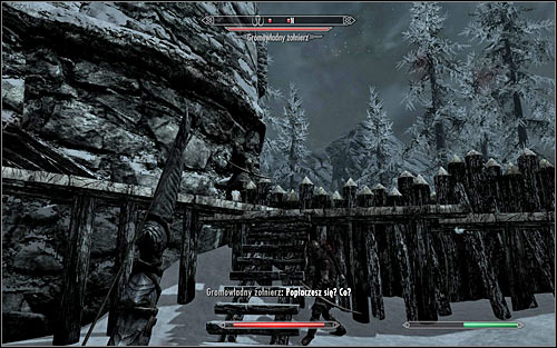 If your character prefers ranged combat, your first priority after entering the fort should be finding any stairs that lead to the surrounding walls (the above screen) - Battle for Fort Dunstad | Imperial Legion Quests - Imperial Legion Quests - The Elder Scrolls V: Skyrim Game Guide