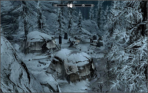 Be careful, because on your way to the camp you may be attacked by wild animals - Liberation of Skyrim - p.2 | Stormcloak Rebellion Quests - Stormcloak Rebellion Quests - The Elder Scrolls V: Skyrim Game Guide