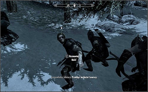 Once youre there, talk to the scouts leader, Ralof (the above screen) - Rescue from Neugrad - p.1 | Stormcloak Rebellion Quests - Stormcloak Rebellion Quests - The Elder Scrolls V: Skyrim Game Guide