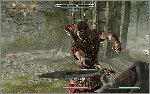 The game will help you lock the foes so you wont miss any of them - Rescue from Neugrad - p.2 | Stormcloak Rebellion Quests - Stormcloak Rebellion Quests - The Elder Scrolls V: Skyrim Game Guide