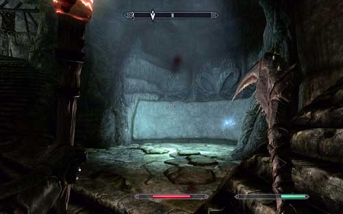 Eventually you will reach a big room, where you will have to fight waves of enemies - Bloodline - Beginning - The Elder Scrolls V: Skyrim - Dawnguard - Game Guide and Walkthrough