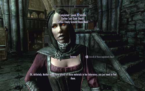 Your next mission will be finding three ingredients needed to create the portal - Chasing Echoes - p. 2 - Vampire Lord path - The Elder Scrolls V: Skyrim - Dawnguard - Game Guide and Walkthrough