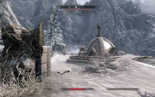 After drawing water from the fourth shrine, follow the mountain road to the north - Touching The Sky - p. 2 - Vampire Lord path - The Elder Scrolls V: Skyrim - Dawnguard - Game Guide and Walkthrough