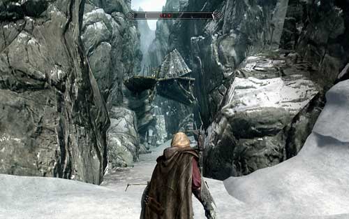 At the end of the gorge there's a high-placed village - Touching The Sky - p. 3 - Vampire Lord path - The Elder Scrolls V: Skyrim - Dawnguard - Game Guide and Walkthrough