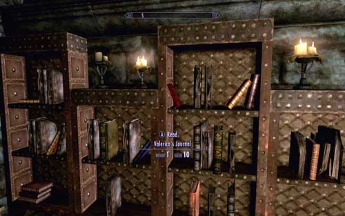 The little red book can be found in the middle shelf of the candle-lit library - Chasing Echoes - p. 2 - Dawnguard path - The Elder Scrolls V: Skyrim - Dawnguard - Game Guide and Walkthrough