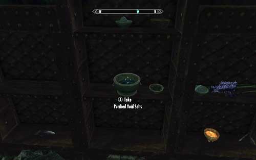The Purified Void Salts has been hidden on a shelf in the upper part of the room - Chasing Echoes - p. 2 - Dawnguard path - The Elder Scrolls V: Skyrim - Dawnguard - Game Guide and Walkthrough