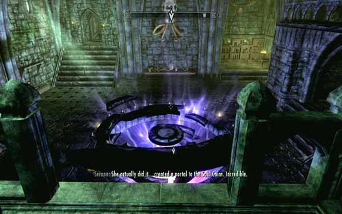 Having collected all of them, but them into the bowl where Serana is waiting for you - Chasing Echoes - p. 2 - Dawnguard path - The Elder Scrolls V: Skyrim - Dawnguard - Game Guide and Walkthrough