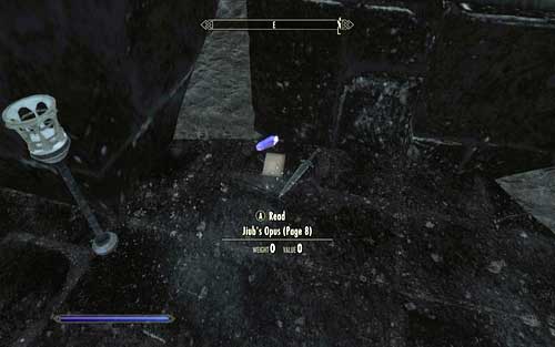 Shoot them from a bow or hit with any spell you like to open a cage behind which you will find page 8 - Impatience of a Saint - p. 1 - Mutual side missions - The Elder Scrolls V: Skyrim - Dawnguard - Game Guide and Walkthrough