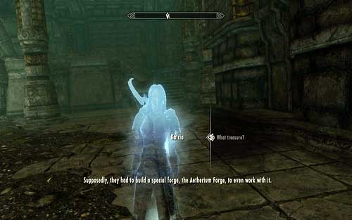 After getting to the big cave, the ghost of a woman named Katria will appear - Lost to the Ages - p. 1 - Mutual side missions - The Elder Scrolls V: Skyrim - Dawnguard - Game Guide and Walkthrough