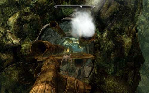 The corridor leads to a room with another pipe - Lost to the Ages - p. 1 - Mutual side missions - The Elder Scrolls V: Skyrim - Dawnguard - Game Guide and Walkthrough