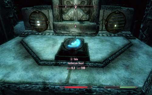After you destroy it, you will be able to head through the next grate and reach the next fragment after killing a couple enemies on your way - Lost to the Ages - p. 3 - Mutual side missions - The Elder Scrolls V: Skyrim - Dawnguard - Game Guide and Walkthrough