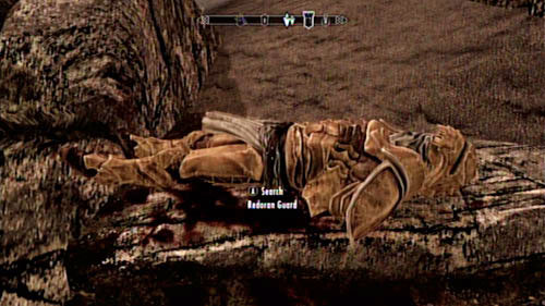 Approach the gate and you should find the corpse of a Redoran Guard on the stairs - its the one who was supposed to accompany you - Skyrim Dragonborn: Served Cold - Skyrim Dragonborn: Side missions - Raven Rock - The Elder Scrolls V: Skyrim - Dragonborn Game Guide