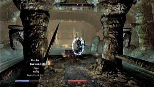 Cross the magic door and you will reach a corridor with lots of pendulums - Skyrim Dragonborn: The Final Descent - Skyrim Dragonborn: Side missions - Raven Rock - The Elder Scrolls V: Skyrim - Dragonborn Game Guide