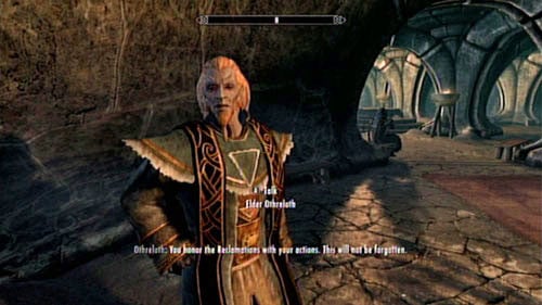 Head inside the Temple in Raven Rock to be greeted by Elder Othreloth - the local priest - Skyrim Dragonborn: Clear the Temples tomb of ash spawn - Skyrim Dragonborn: Other missions - The Elder Scrolls V: Skyrim - Dragonborn Game Guide