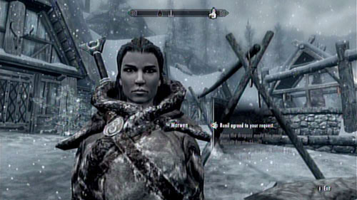 The woman can be found in the same place that you left her - apparently nothing has changed in the Skaal Village - Skyrim Dragonborn: Take Neras Necklace to Runil in Falkreath - Skyrim Dragonborn: Other missions - The Elder Scrolls V: Skyrim - Dragonborn Game Guide