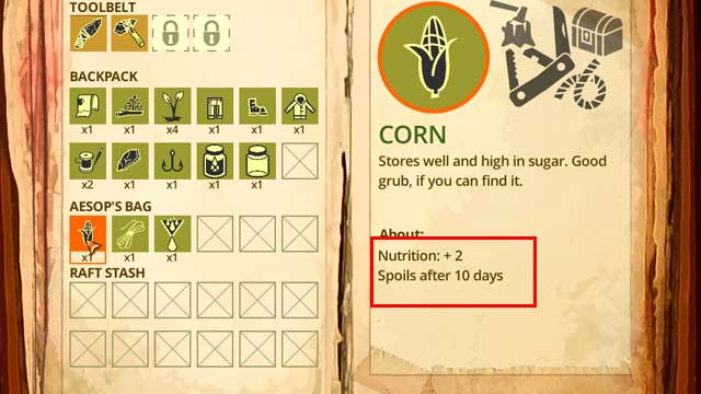 To obtain more complex (and more nutritious) foods, access crafting menu and food tab - How to craft food? - Crafting - The Flame in the Flood - Game Guide and Walkthrough