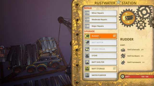 There are seven types of raft upgrades in The Flame in the Flood - How to upgrade the raft? - Crafting - The Flame in the Flood - Game Guide and Walkthrough