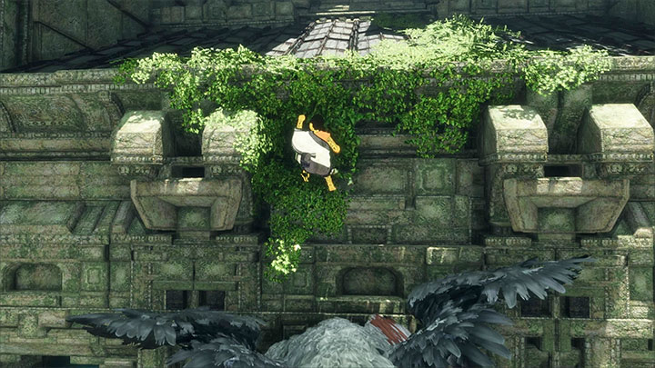 Climb over Trico to get to the rooftop - Solve the blue fumes puzzle and continue exploring the ruins | Walkthrough - Walkthrough - The Last Guardian Game Guide