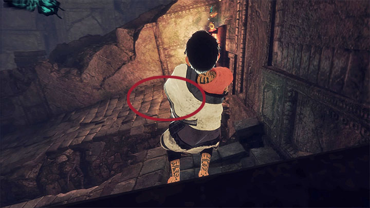 The barrel is right by the grate, but to get it to Trico, you will have to cross the entire current area and throw it into specific spots - Free yourself after the fall and bring Trico a barrel | Walkthrough - Walkthrough - The Last Guardian Game Guide