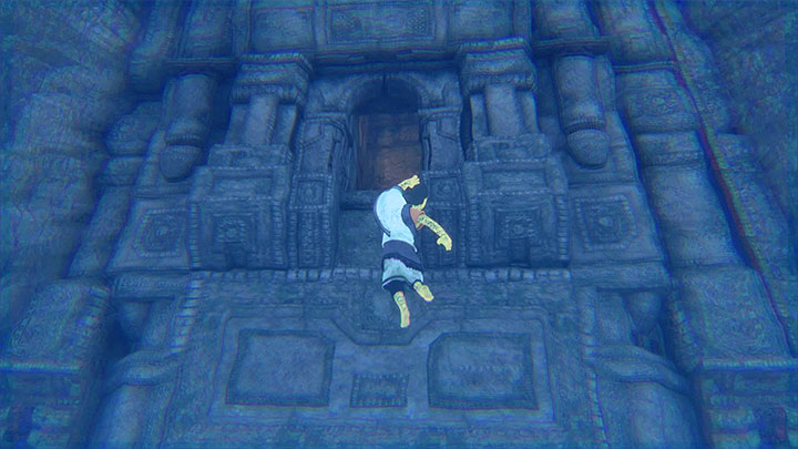 Find a small door under the grate - Explore the cave behind the waterfall | Walkthrough - Walkthrough - The Last Guardian Game Guide