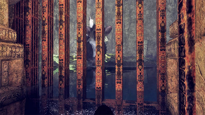 You will get under a new lever, but without Tricos help, you will be unable to reach it, because it is too high up - Explore the cave behind the waterfall | Walkthrough - Walkthrough - The Last Guardian Game Guide