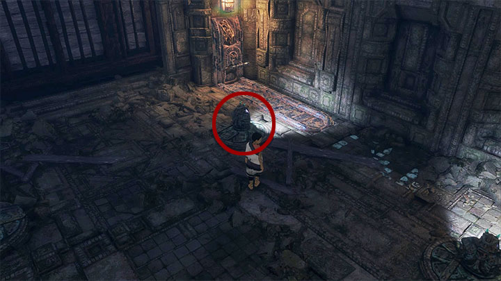 Just like earlier, you will have to reach safely the main level of the chamber - Cross two chambers with rotating guards | Walkthrough - Walkthrough - The Last Guardian Game Guide
