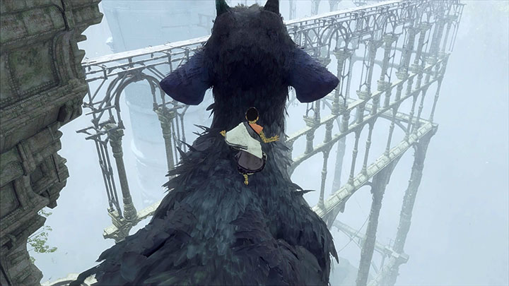 Trico will head towards the bridge to the tower - Travel through the mine | Walkthrough - Walkthrough - The Last Guardian Game Guide