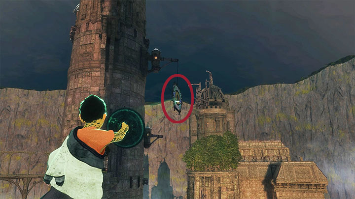 Run across the wooden balcony, and make a few additional jumps until you reach the other side of the tower - Reach the highest tower | Walkthrough - Walkthrough - The Last Guardian Game Guide