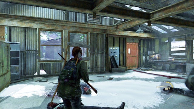 Further enemies will appear behind the window in front and to the left - The Last of Us: The Hunt, Lakeside Resort Walkthrough - Lakeside Resort - The Last of Us Guide
