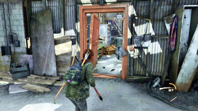 When David decides it is time to flee, follow him up the stairs - The Last of Us: The Hunt, Lakeside Resort Walkthrough - Lakeside Resort - The Last of Us Guide