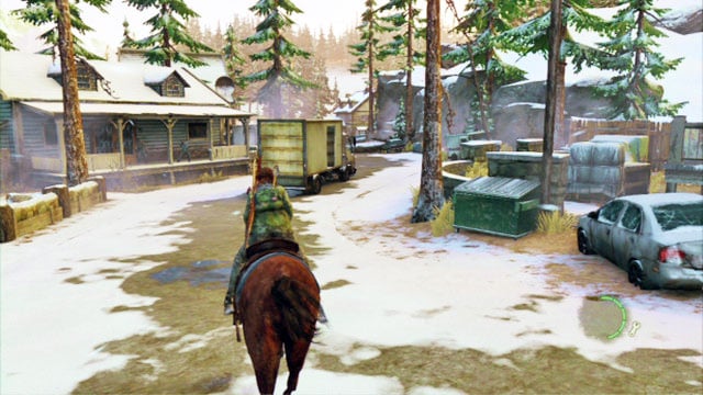 After the cutscene ends, ride as fast as possible ahead and avoid the attacking bandits - The Last of Us: The Hunt, Lakeside Resort Walkthrough - Lakeside Resort - The Last of Us Guide