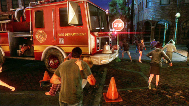 A bit further, you will be passing by a fire truck - The Last of Us: Prologue Walkthrough - Prologue - The Last of Us Guide