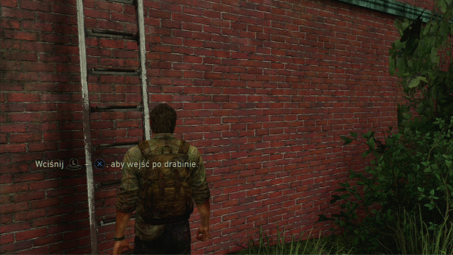 To climb the ladder, you need to press X and move the left analog stick - The Last of Us: Beyond the Wall, The Quarantine Zone Walkthrough, map - The Quarantine Zone - The Last of Us Guide