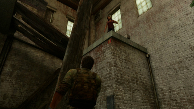 The woman will throw it over the opening to create a makeshift footbridge - The Last of Us: Beyond the Wall, The Quarantine Zone Walkthrough, map - The Quarantine Zone - The Last of Us Guide