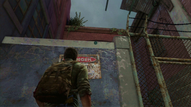 As soon as you get rid of them, keep running straight until you reach a locked gate - The Last of Us: The Slum, The Quarantine Zone Walkthrough, map - The Quarantine Zone - The Last of Us Guide