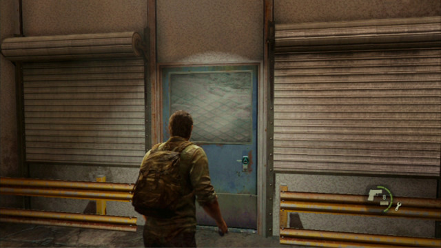 After you secure the area, you can go to Roberts office - The Last of Us: The Slum, The Quarantine Zone Walkthrough, map - The Quarantine Zone - The Last of Us Guide