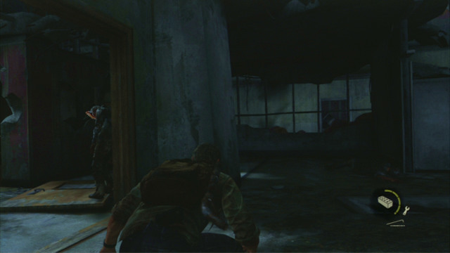 Now, the only ones remaining now are the clicker, and the runner circling around him - The Last of Us: Downtown, The Outskirts Walkthrough, map - The Outskirts - The Last of Us Guide