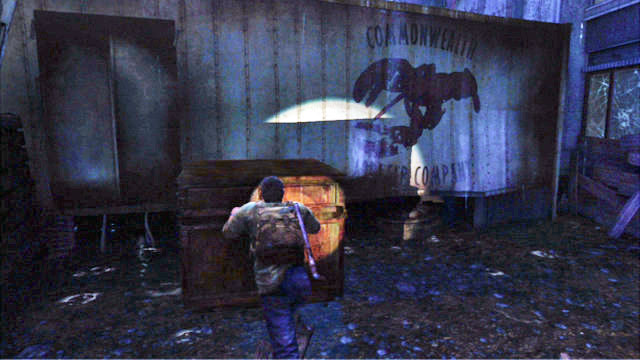 Once the area is secure, search through this location and move the container towards the truck - The Last of Us: The Museum, The Outskirts Walkthrough, map - The Outskirts - The Last of Us Guide