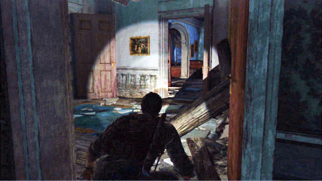 Press the triangle to enable Tess and Ellie to make it to the other side - The Last of Us: The Museum, The Outskirts Walkthrough, map - The Outskirts - The Last of Us Guide