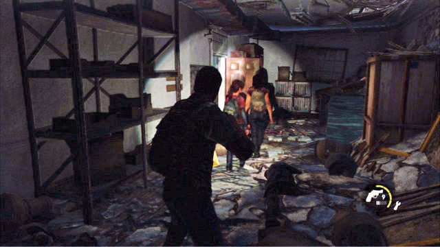 Once the woman eliminates one of the assailants, quickly move to the next room - The Last of Us: The Museum, The Outskirts Walkthrough, map - The Outskirts - The Last of Us Guide