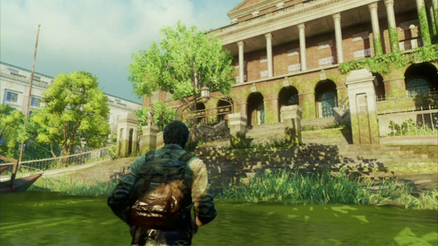 Once you get to the other side, go left until you reach the Capitol Building - The Last of Us: The Capitol Building, The Outskirts Walkthrough, map - The Outskirts - The Last of Us Guide