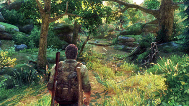 After the chapter starts, go ahead and take the path to the right at the fork - The Last of Us: The Woods, Bills Town Walkthrough - Bills Town - The Last of Us Guide