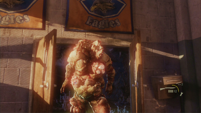 The bloater is a formidable enemy which can launch exploding spores - The Last of Us: High School Escape, Bills Town Walkthrough, map - Bills Town - The Last of Us Guide