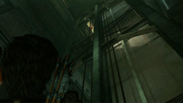 A moment later, you will drop to the very bottom of the building, in a flooded part of the hotel - The Last of Us: Hotel Lobby, Pittsburgh Walkthrough, map - Pittsburgh - The Last of Us Guide