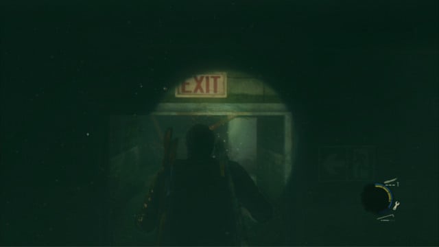Return then to the water and keep swimming underwater, through the door marked as the EXIT - The Last of Us: Hotel Lobby, Pittsburgh Walkthrough, map - Pittsburgh - The Last of Us Guide